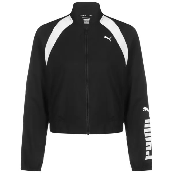 Спортивная куртка Puma Fit Woven Fashion, цвет schwarz / weiß