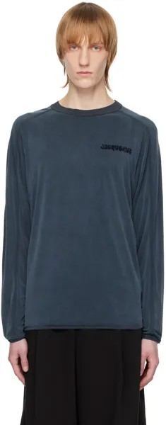 Темно-синяя футболка с длинным рукавом 'Le T-Shirt Jao' Jacquemus