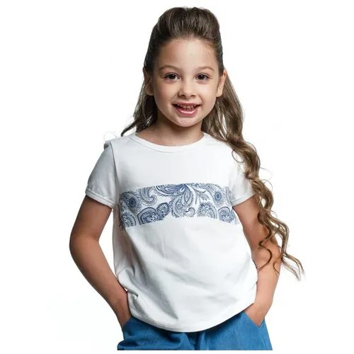 Футболка Mini Maxi, хлопок, размер 110, белый