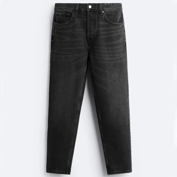 Джинсы Zara Slim Cropped-fit, черный