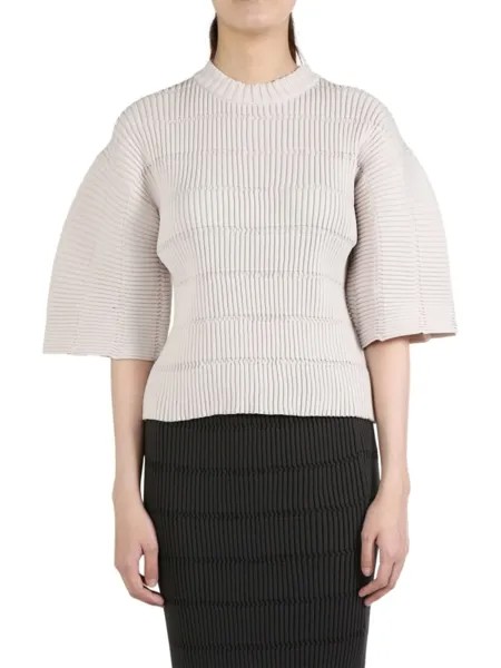 Pleats Please Issey Miyake колышущаяся блузка, нейтральный цвет