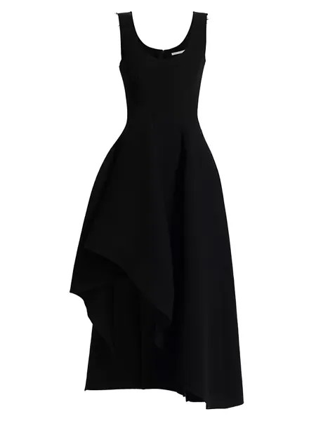 Асимметричное шерстяное платье без рукавов Jason Wu Collection, черный