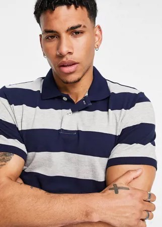 Полосатая футболка поло Aeropostale-Серый