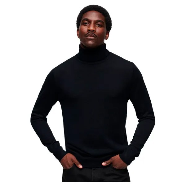 Свитер Superdry Studios Merino Roll Neck, черный