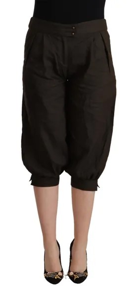 Брюки GF FERRE Укороченные брюки-шаровары Коричневые женские брюки из вискозы IT42/US8/M Рекомендуемая розничная цена 250 долларов США