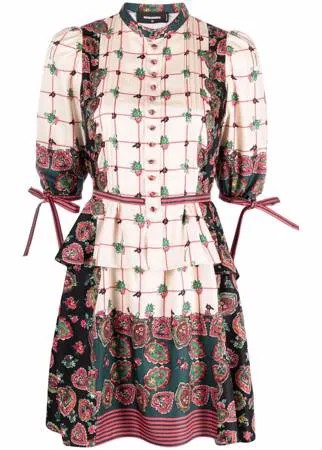 Dsquared2 платье мини с завязками