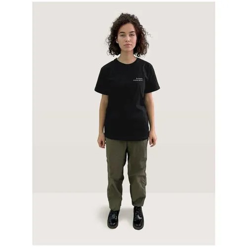 Футболка minimal trend, хлопок, размер 3XS, черный