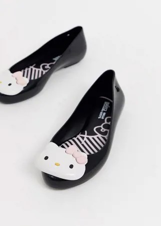 Черные балетки с логотипом Hello Kitty-Черный