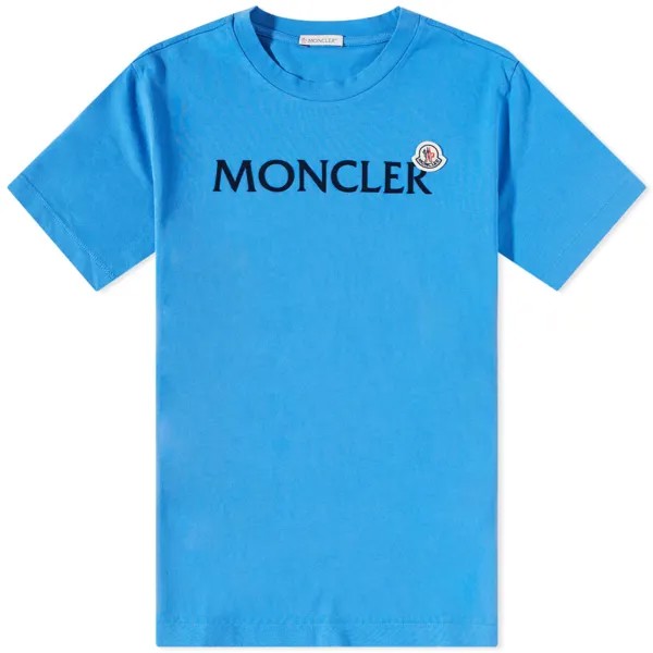 Футболка Moncler Text Logo T-Shirt, синий
