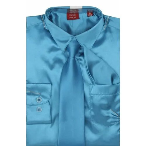 Школьная рубашка Imperator, размер 92-98, бирюзовый