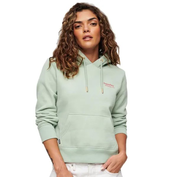 Худи Superdry Essential Logo, зеленый