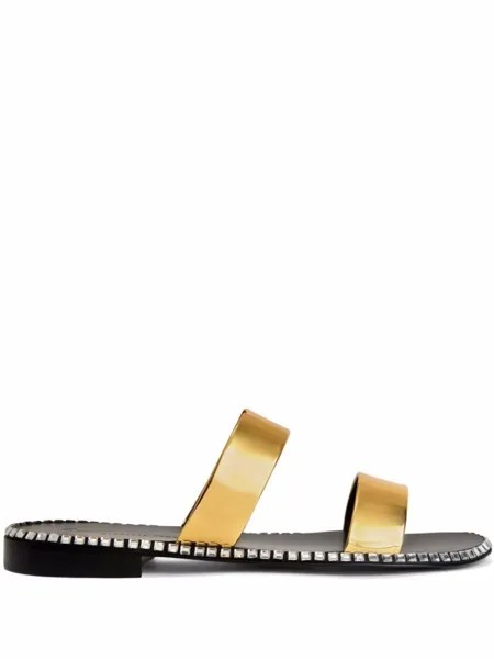 Giuseppe Zanotti шлепанцы Elektron, золотистый