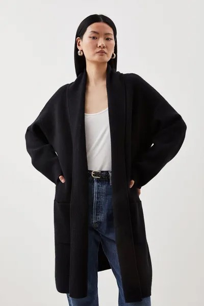 Вязаное пальто Karen Millen, черный