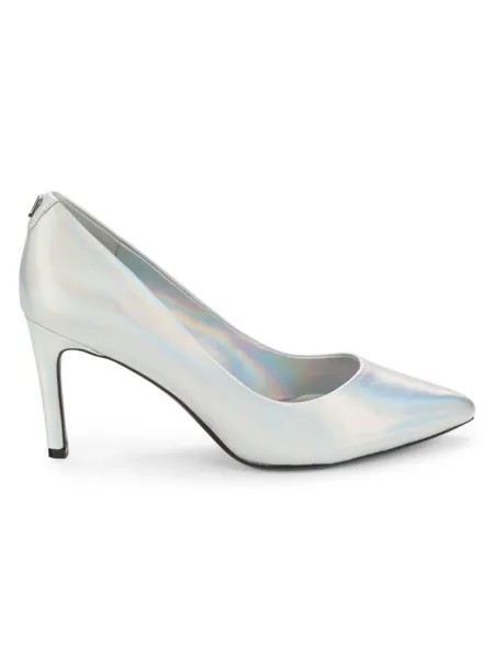 Туфли-лодочки Glora с острым носком Karl Lagerfeld Paris, серебро
