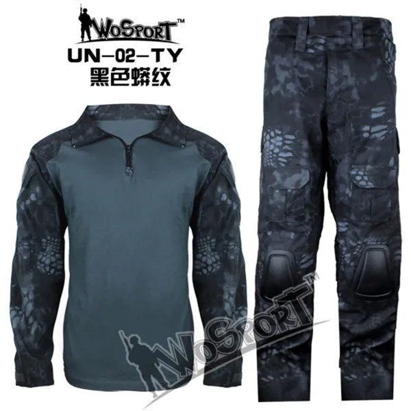 Wosport Тактический костюм для мужчин, Открытый, горный, лягушка, военный, тренировочный, для походов, охоты, камуфляжная, Боевая, нейлоновая m-xxl