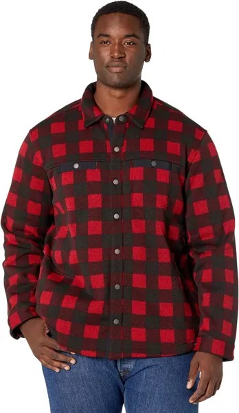 Куртка Sweater Fleece Shirt Jac Print Regular L.L.Bean, цвет Buffalo Plaid Garnet