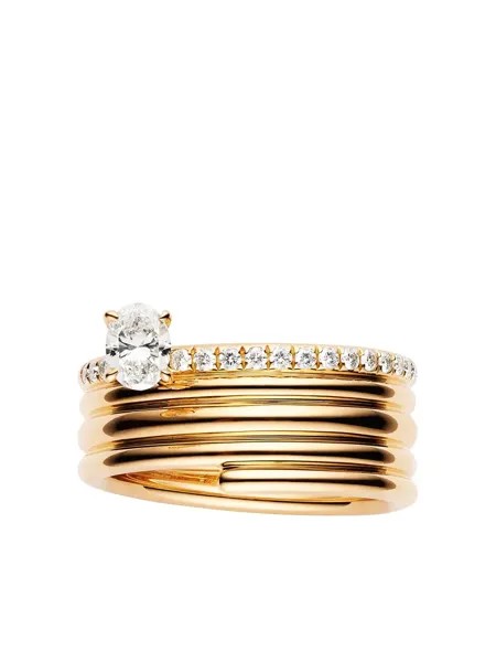 Repossi кольцо Blast из розового золота с бриллиантами