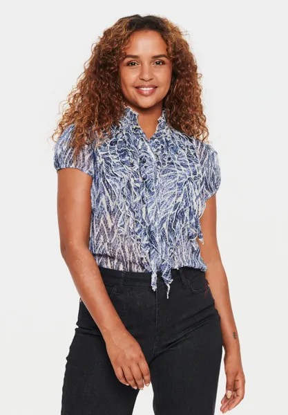 Рубашка LILJASZ CRINKLE SS Saint Tropez, кремовый зигзаг