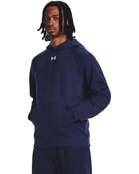 Худи Under Armour Rival Fleece, цвет Midnight Navy/White