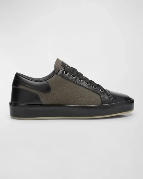 Мужские низкие кеды Nevada из текстиля и кожи Giuseppe Zanotti, цвет Blk/Grey