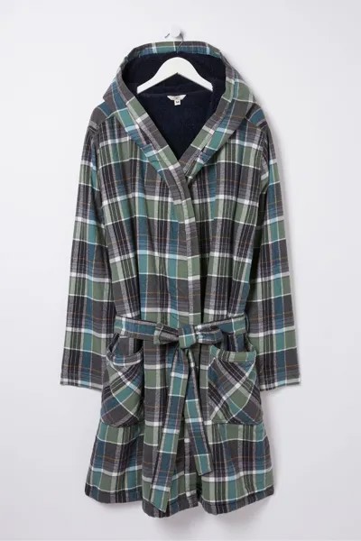 Флисовый халат Fatface Southsea в клетку Fat Face, зеленый