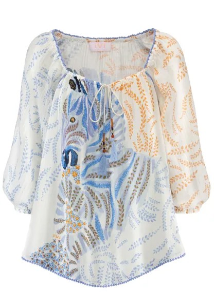 Блузка IVI collection, разноцветный