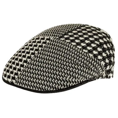 Кепка уточка KANGOL арт. K3520 Abstract houndstooth 504 (кремовый / черный), Размер:59