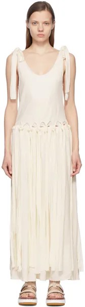 Платье макси из вискозы Off-White Chloé