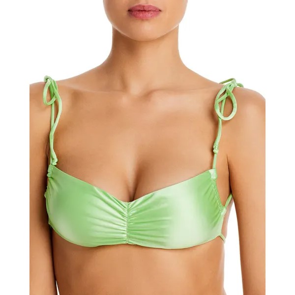 Женский купальник бикини Frankies Bikinis Foxy Green с завязками и плечами S BHFO 4231