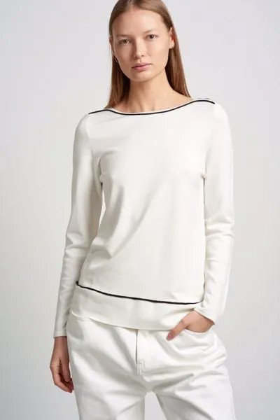 Джемпер с длинным  рукавом из фактурного трикотажа VASSA&Co