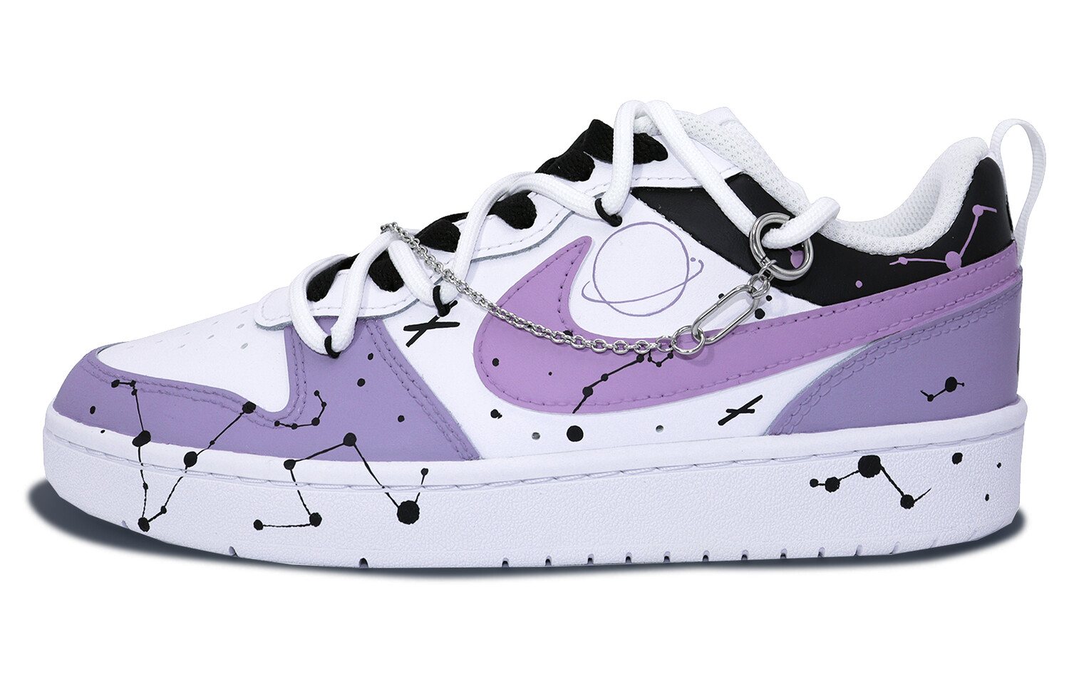 Кроссовки Nike Court Borough Skateboarding Shoes Women's Low-top Purple/white, зеленый