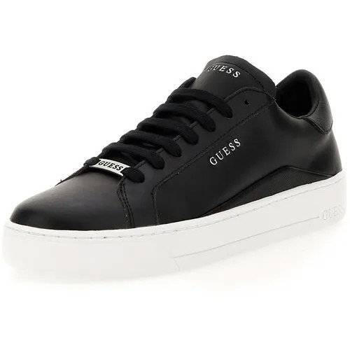 Полуботинки GUESS, демисезон/лето, натуральная кожа, размер 44, черный