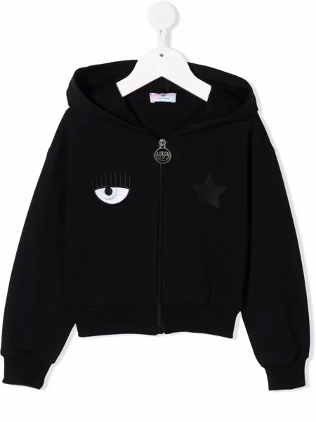 Chiara Ferragni Kids худи с вышитым логотипом