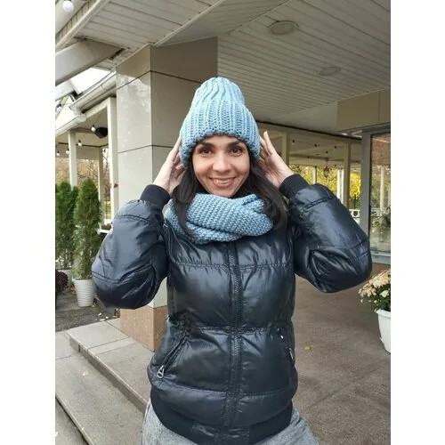 Комплект  Комплект головной убор + аксессуар Helen Style, размер 48/56, серебряный