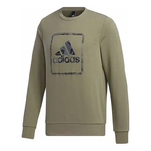 Толстовка adidas MH Gfx Ft BosSlogan Sports Hooded Sweater Men Green, зеленый