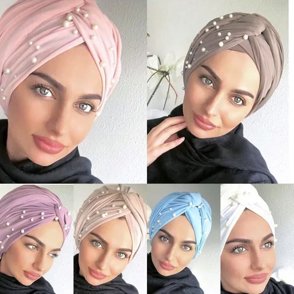 H1433 новейшая мода, мусульманский тюрбан, шапка под хиджаб, мусульманский шарф, головной убор, индийская шапка под хиджаб