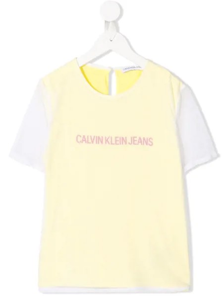 Calvin Klein Kids футболка с контрастными рукавами