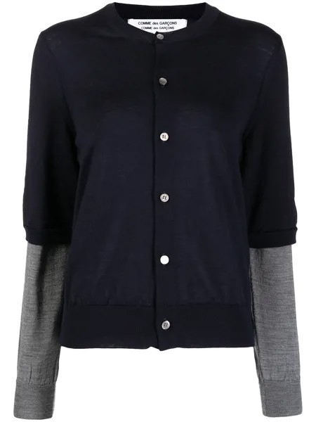 Comme Des Garçons Comme Des Garçons contrast-sleeve knitted cardigan