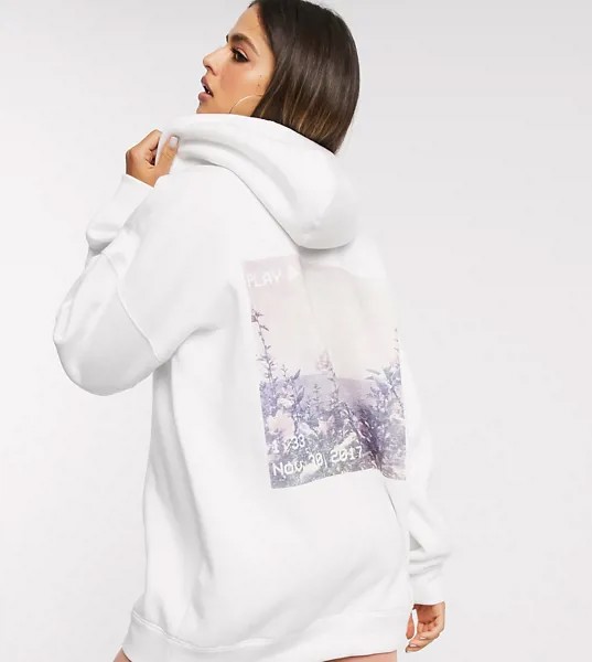 Худи белого цвета с принтом Missguided Tall-Белый