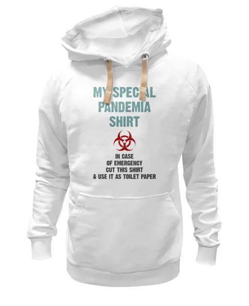 Толстовка унисекс Printio Pandemia shirt белая XS