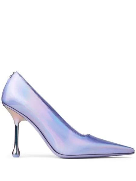 Jimmy Choo туфли Ixia 95 с эффектом металлик, фиолетовый