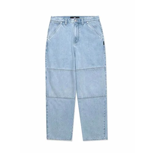 Джинсы широкие LMC Double Knee, размер M, голубoй