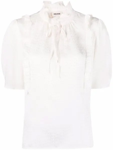 Zadig&Voltaire блузка с оборками, белый
