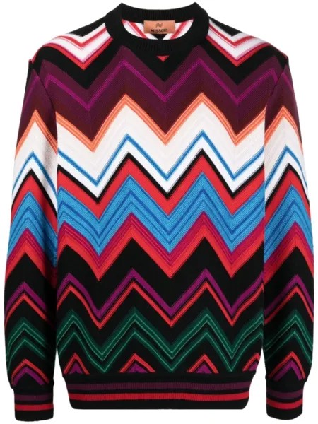 Missoni джемпер с узором зигзаг, красный