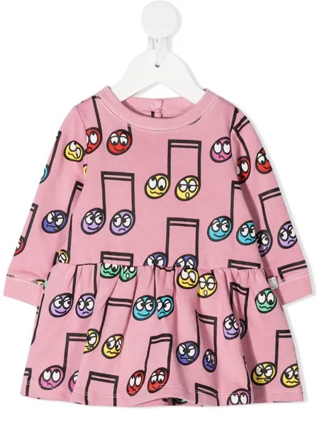 Stella McCartney Kids платье-толстовка с принтом Happy Notes