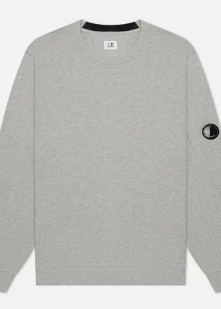 Мужская толстовка C.P. Company Diagonal Raised Fleece Crew Neck Lens, цвет серый, размер S