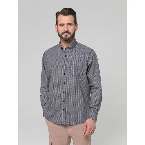 Мужская рубашка I-RSCD05-3, р.XXL, темно-синий