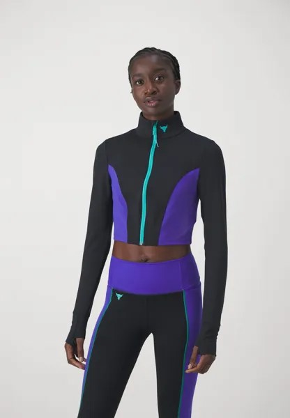 Спортивная куртка Under Armour LETSGO CROP, цвет black/electric purple