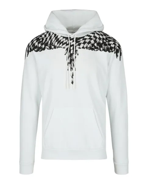 Толстовка с капюшоном и принтом Wings Marcelo Burlon, черный
