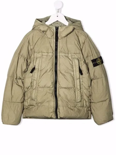 Stone Island Junior пуховик с капюшоном